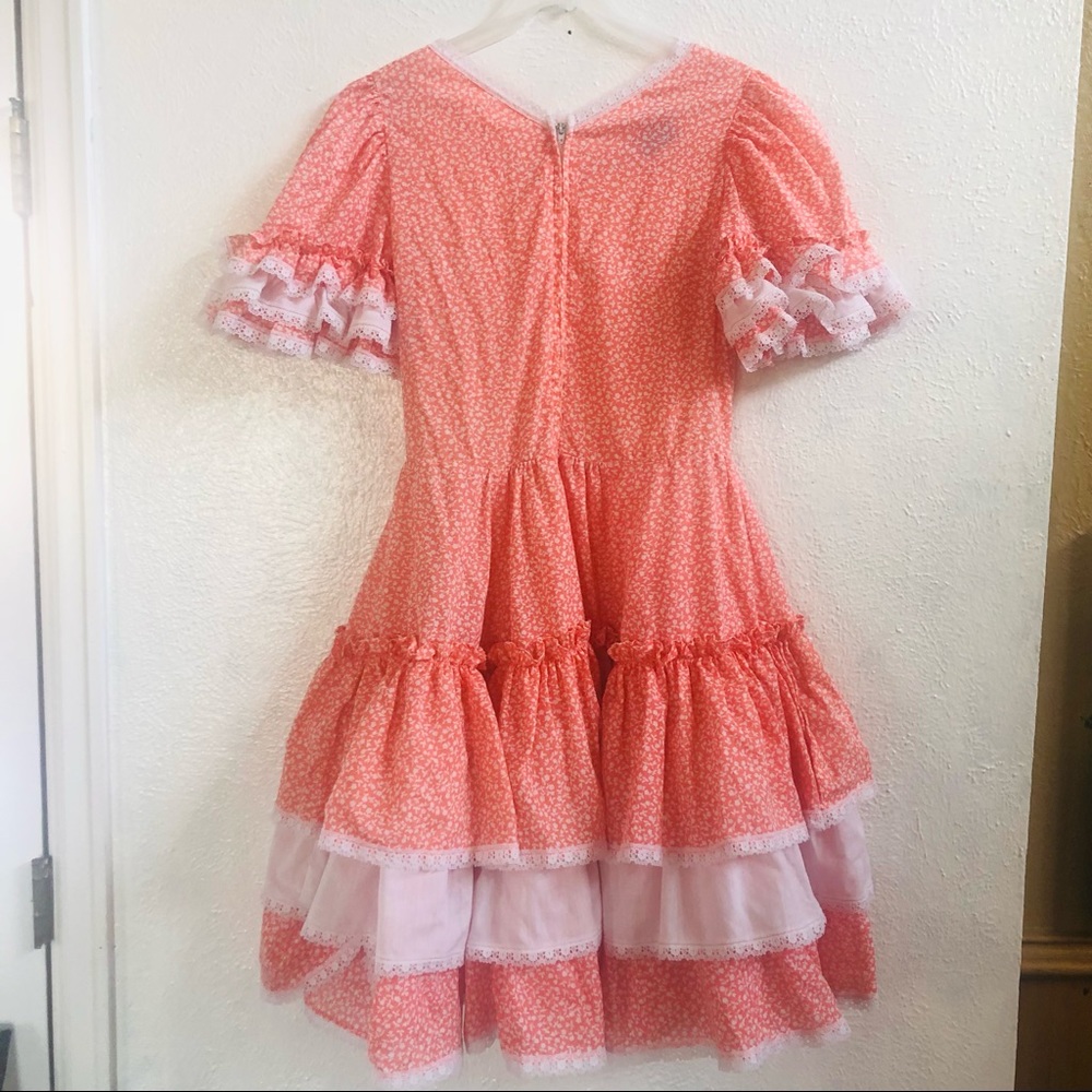 Coral Prairie Ruffle Tiered Dress - Picture 4 of 9